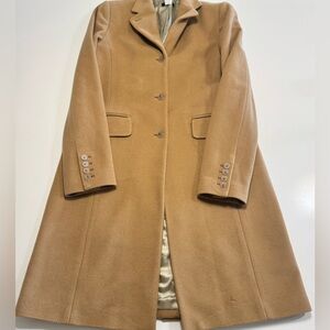 J Crew Women’s Top Coat Cashmere & Wool Camel Color